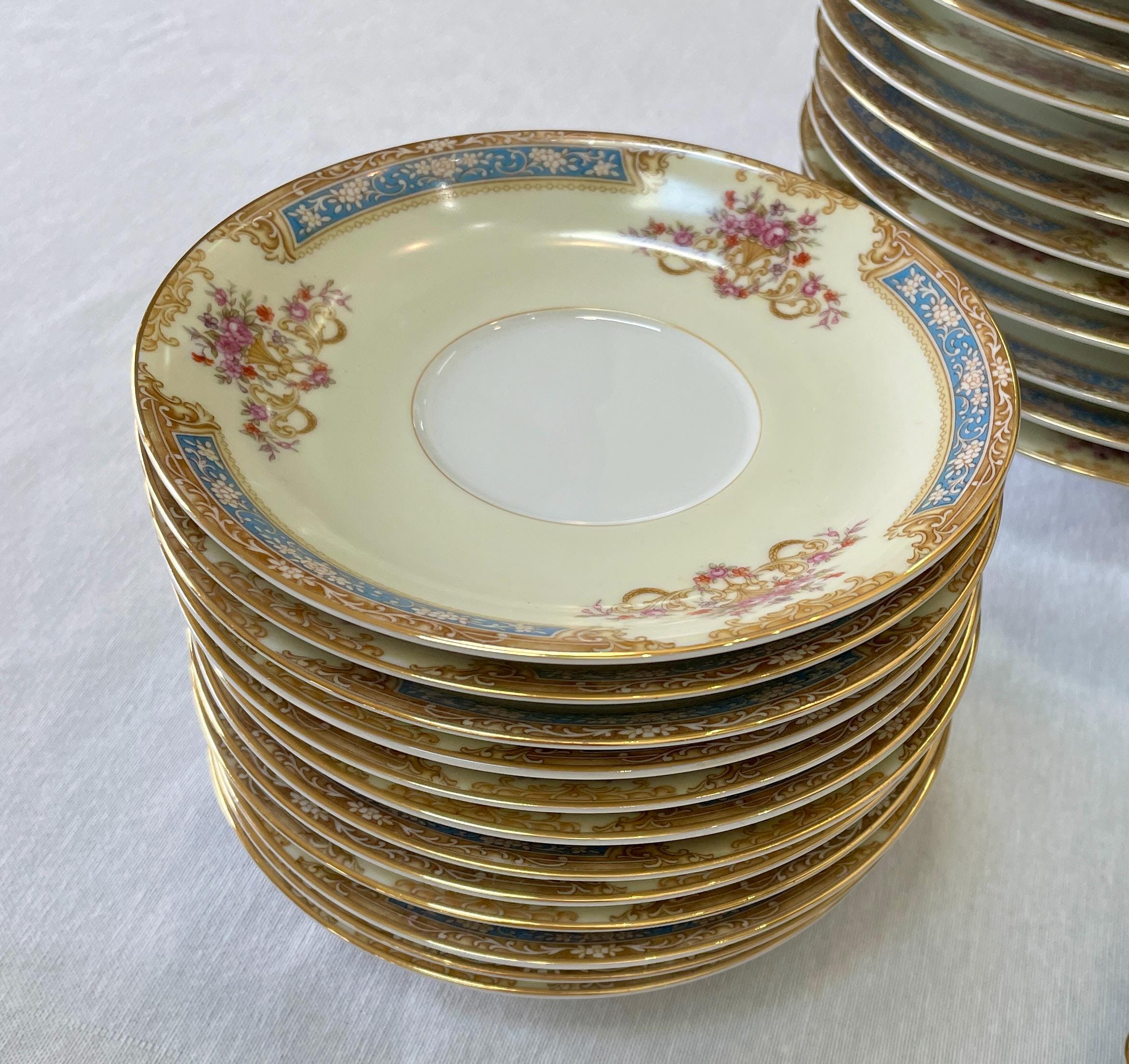 Noritake Bluelace China – Vintage Dinnerware, Occupied Japan Era