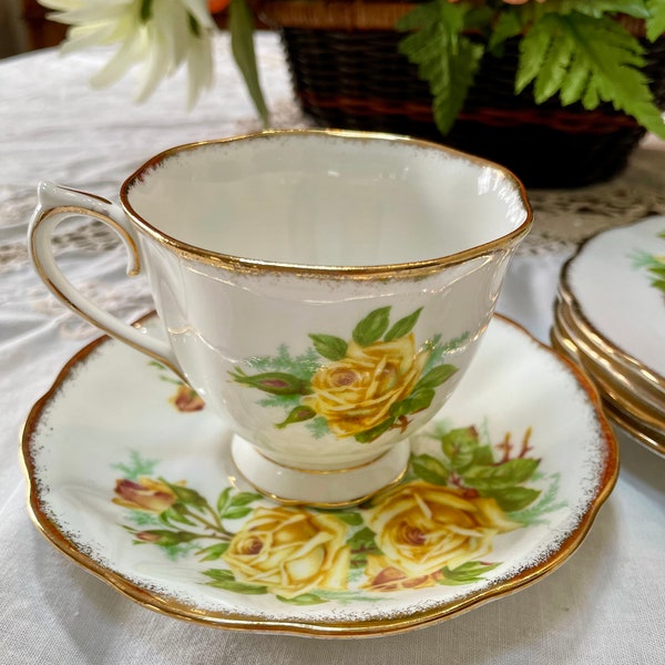 Vintage 1940's Royal Albert Bone China "Tea Rose" Yellow - Choose Your Piece