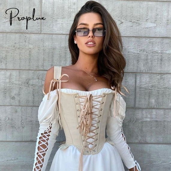Victorian Fashion Corset Top Embroidery Y2k Renaissance Corset - Etsy  Finland