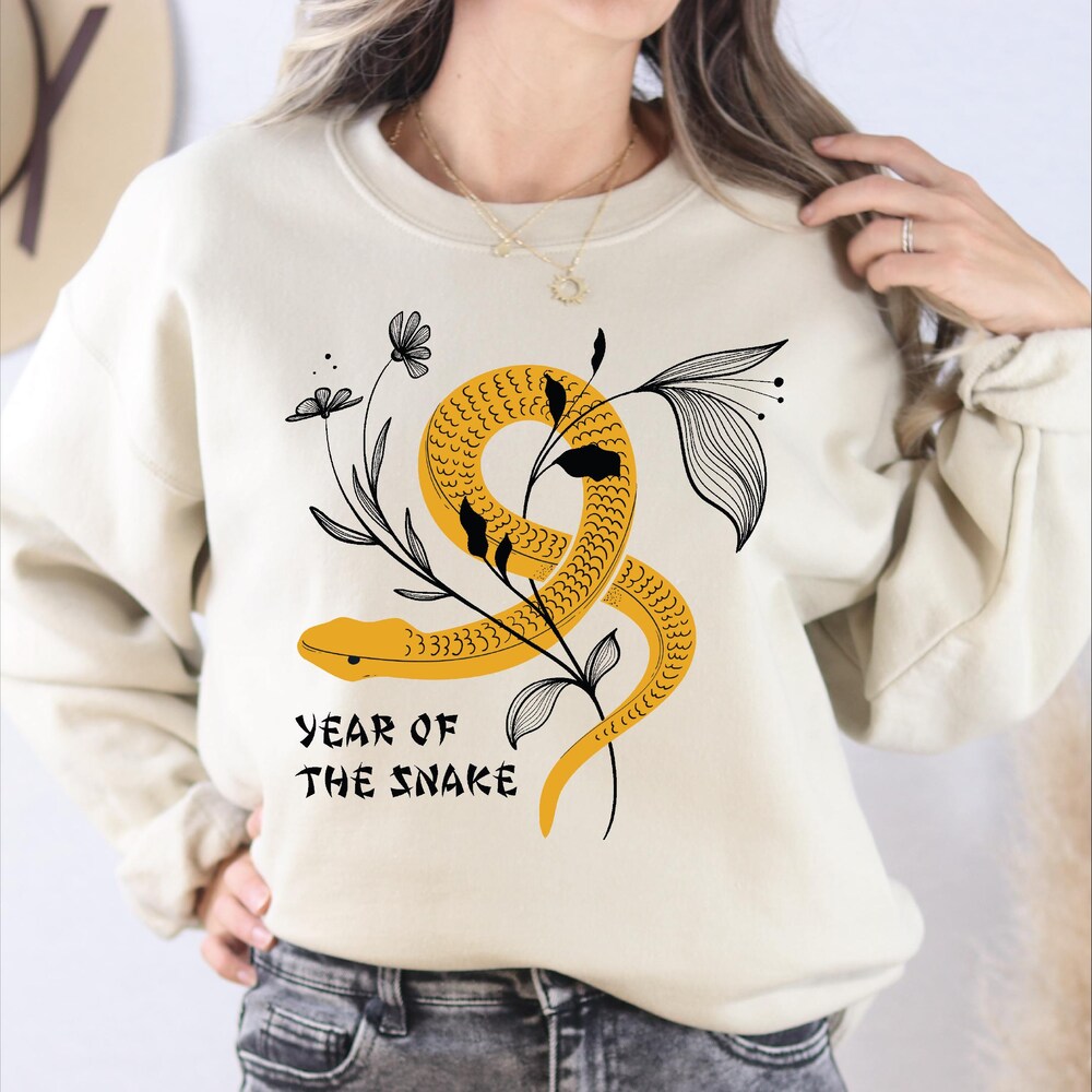 Chinese New Year Snake Sweatshirt, 2025 Lunar New Year Hoodie, Lantern Festival Sweatshirt,Year Of The Snake Livingmall