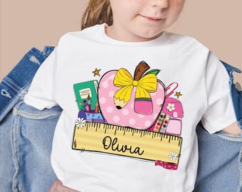 Personalized Back To School Shirt,First Day Of School Girl Shirt,Custom Back To School Boy Shirt,Back To School Gift,Custom Kindergarten Tee