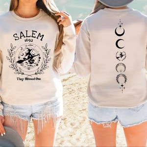 1692 They Missed One Sweatshirt, Retro Halloween Salem Witch Sweater, Salem Witch Trial Hoodie, Witchy Best Friend Gift, Funny Witch Shirt