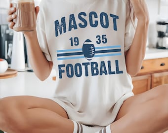 Custom Football Mascot Shirt, Football Team Shirt, High School Football Cheer Shirt, Game Day Shirt ,Football Mom Shirt, Gift for Mom