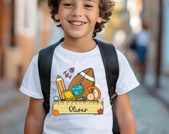 Personalized Back To School Shirt,First Day Of School Boy Shirt,Custom Back To School Girl Shirt,Back To School Gift,Custom Kindergarten Tee