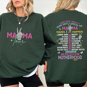 Mama Tour Sweatshirt, Motherhood Sweater, Some Days I Rock It, Mama Lighting Bold, Mama Funny Tour Sweatshirt,Mother&#39;s Day Funny Hoodie