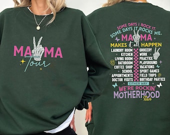 Mama Tour Sweatshirt, Motherhood Sweater, Some Days I Rock It, Mama Lighting Bold, Mama Funny Tour Sweatshirt,Mother's Day Funny Hoodie