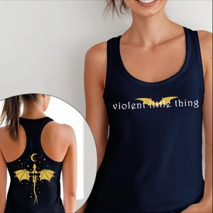Violent Little Thing Racerback Tank Top, Gift for Readers, Bookish Xaden Riorson,  Onyx Storm