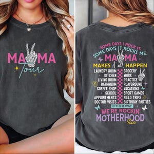 Mama Tour Shirt, Motherhood Comfort Color Shirt,Some Days I Rock It Shirt, Mama Lighting Bold,Mama Funny Tour Shirt,Mother&#39;s Day Funny Shirt