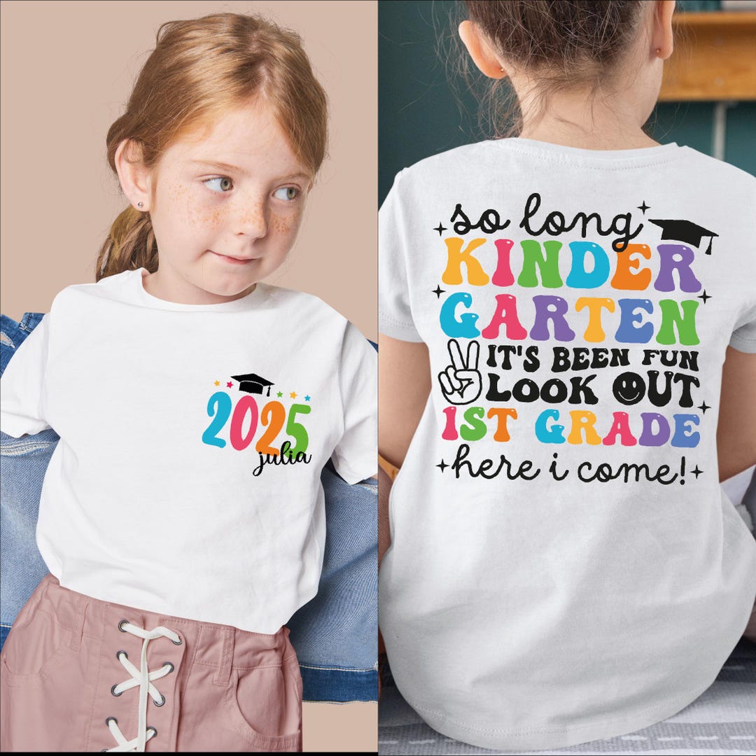 Custom Kindergarten Graduation Shirt Shirt, so Long Kindergarten,last ...