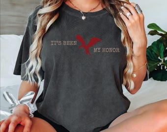 Its Been My Honor Comfort Colors Shirt, Liam Mairi Quote Tee, Iron Flame ,Onyx Storm Shirt, Booktok Merch,Xaden Violet Sorrengail