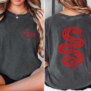 Chinese New Year Shirt, Snake Year Shirt, Comfort Colors 2025 Lunar New Year Tee, Lunar Spring Festival, Year Of The Snake