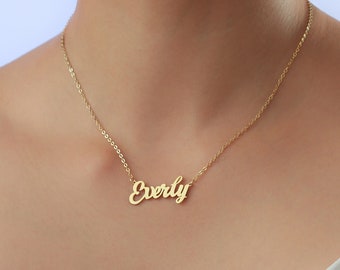 Gold Name Necklace - Personalized Gifts - Gifts for Her - Christmas gifts -Gifts for Mom -Bridesmaid Gifts - Birthday Gifts - Custom Jewelry