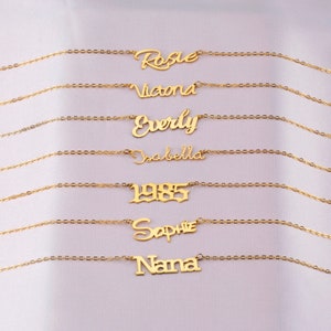 Gold Name Necklace - Personalized Gifts - Gifts for Her - Christmas gifts -Gifts for Mom -Bridesmaid Gifts - Birthday Gifts - Custom Jewelry