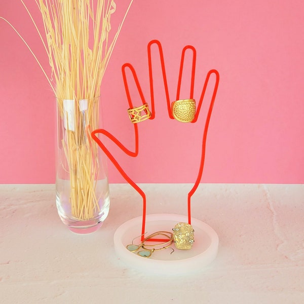 Acrylic Hand Ring Jewelry Display Dish