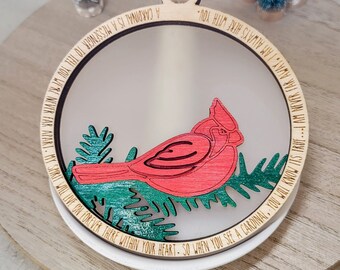 Cardinal Memorial Remembrance Christmas Ornament