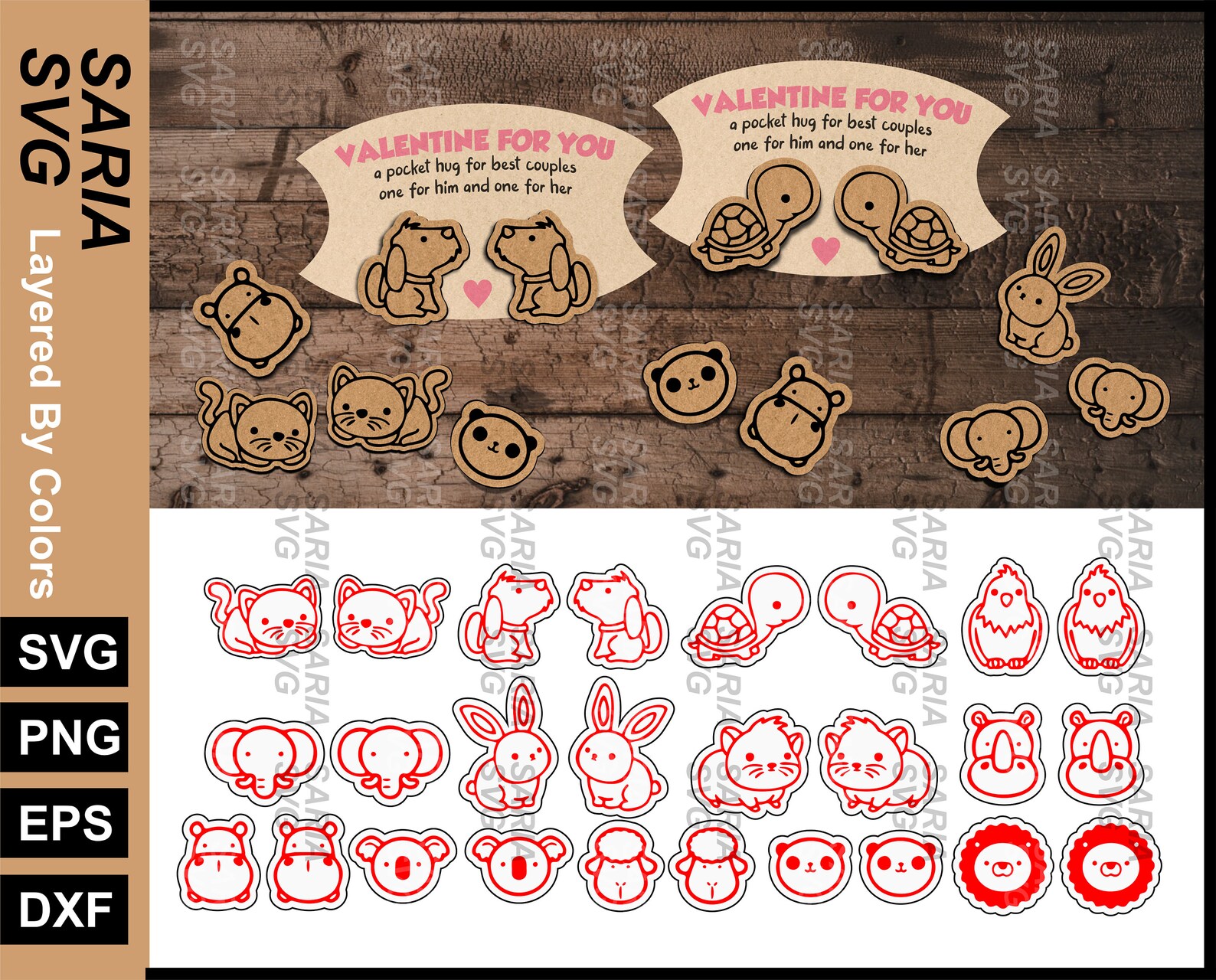 Pocket Hug SVG Pocket Hug Animals Eps Dxf Pdf Svg Pocket Etsy Australia