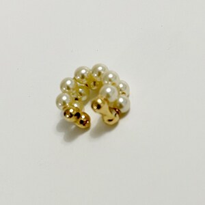 Nathalie cuff with synthetic pearls Ear Cuffs.