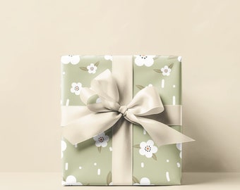 Bloemen girly elegant Kerstdag cadeaupapier, Thanksgiving day, Moederdag, Cadeaupapiervellen, vakantiepapier