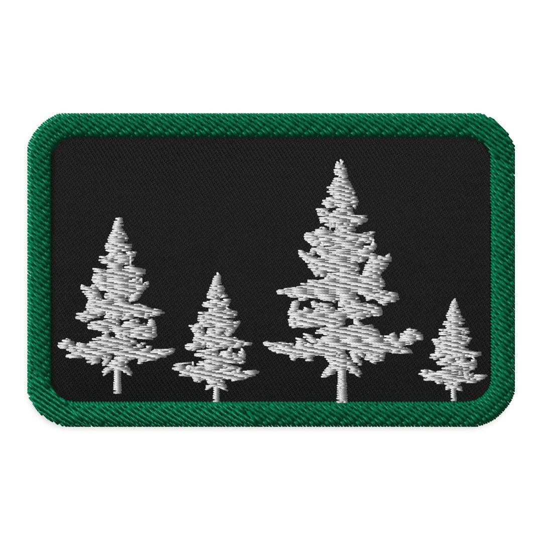 Green Multiple Pine Tree Embroidered Patches - Etsy