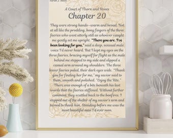 ACOTAR Chapter 20 Quote Print, Sarah J. Maas Wall Art (Digital Download)
