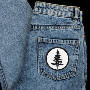 Black Pine Tree Embroidered Patch