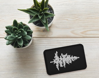 Black with White Large Pine Tree Embroidered Patch