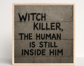 Witch Killer Wall Art | Throne of Glass Inspired Digital Download | Manon Blackbeak Quote | Valg Blood Message | Bookish Fantasy Decor