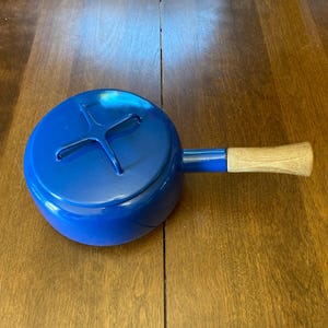 MCM Dansk Kobenstyle Cobalt Blue Enamel Pot