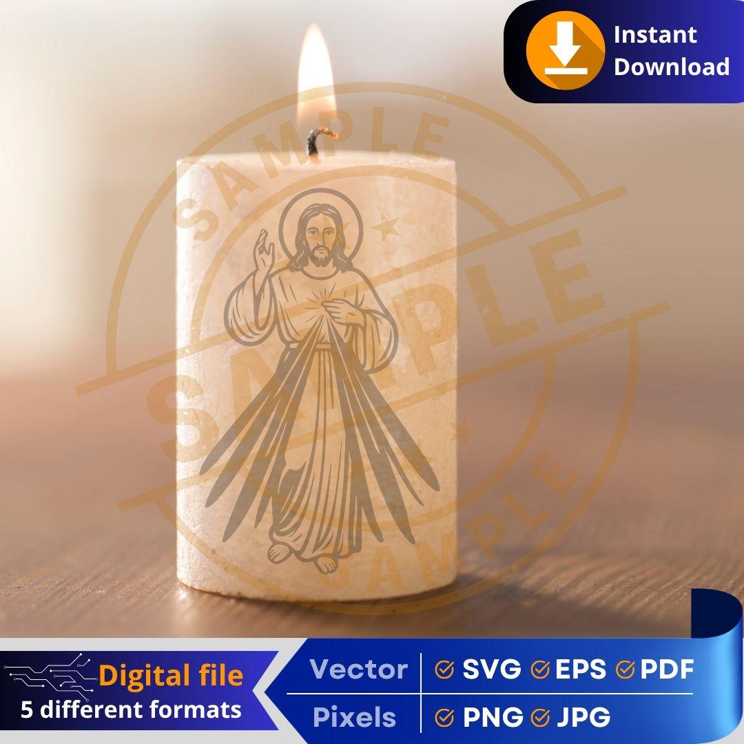 Mercy Cut Out Jesus Christ Divine Mercy SVG | Religious Digital Download | Jesus ...