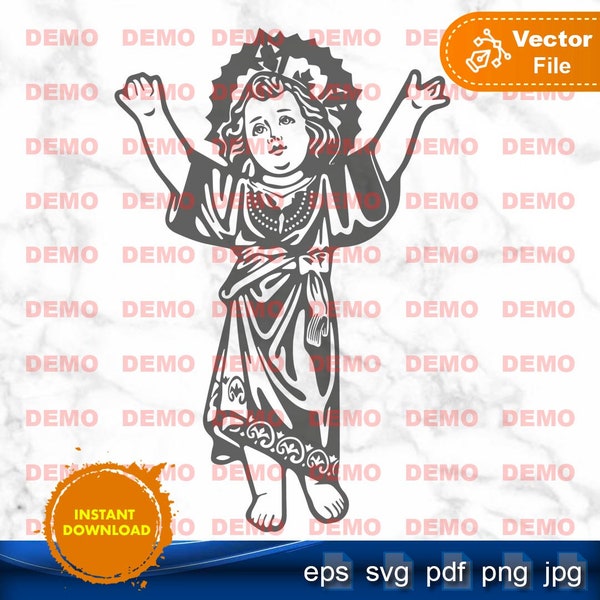 Divino niño de Jesus archivo digital svg, cut file, shirt cricut, laser engraver, silhouette