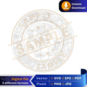 Mayan Ball Game SVG, Mayan culture clipart | Ancient symbols | Mayan Ball Game | Mayan art digital, vector file, tribal symbols DTF