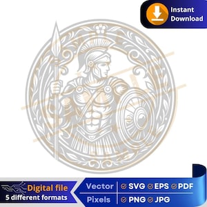 Circular Roman emblem SVG | Ancient Empire Vector | Digital Download Cricut, Laser Cut,  DTF | Ancient History Clipart for T-Shirts & Crafts
