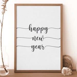 Happy New Year Poster | Wall Art Printable | Digital Download