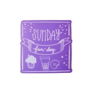 Vinyl-Aufkleber | Sonntag Spaß-Tag Wochentag Sticker