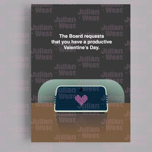 Téléchargement numérique | Carte de Saint-Valentin « The Board Saint-Valentin » en téléchargement numérique pour les indemnités de départ