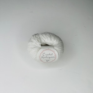 WHITE COTTON YARN | Neutral Color Yarn | Baby Project Yarn | White Crochet Yarn | Modern Clean White169 Yards Lightweight Summer Cotton Yarn