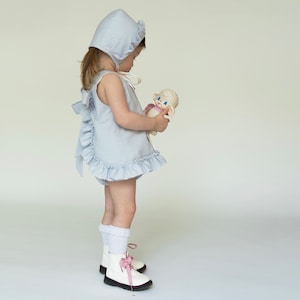 Angel Dear Pinafore & High Waisted Diaper Cover - Narwhal Floral main image 0