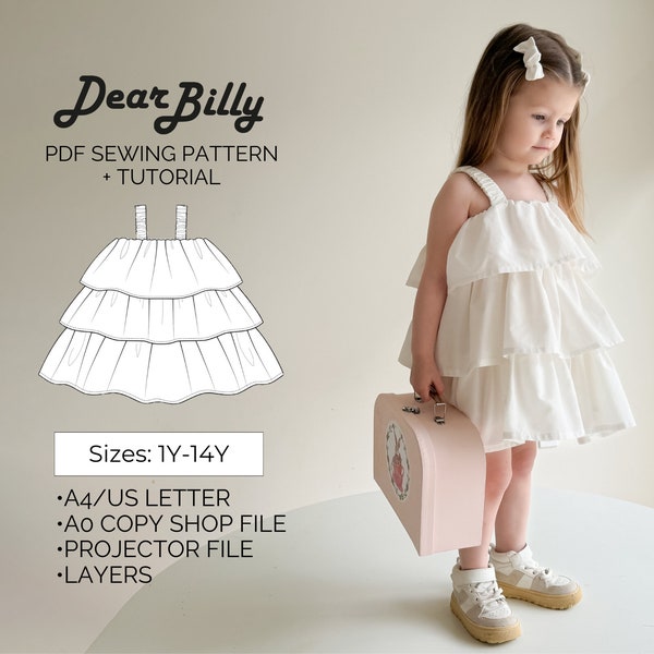 Tiered Dress Pattern 1Y-14Y