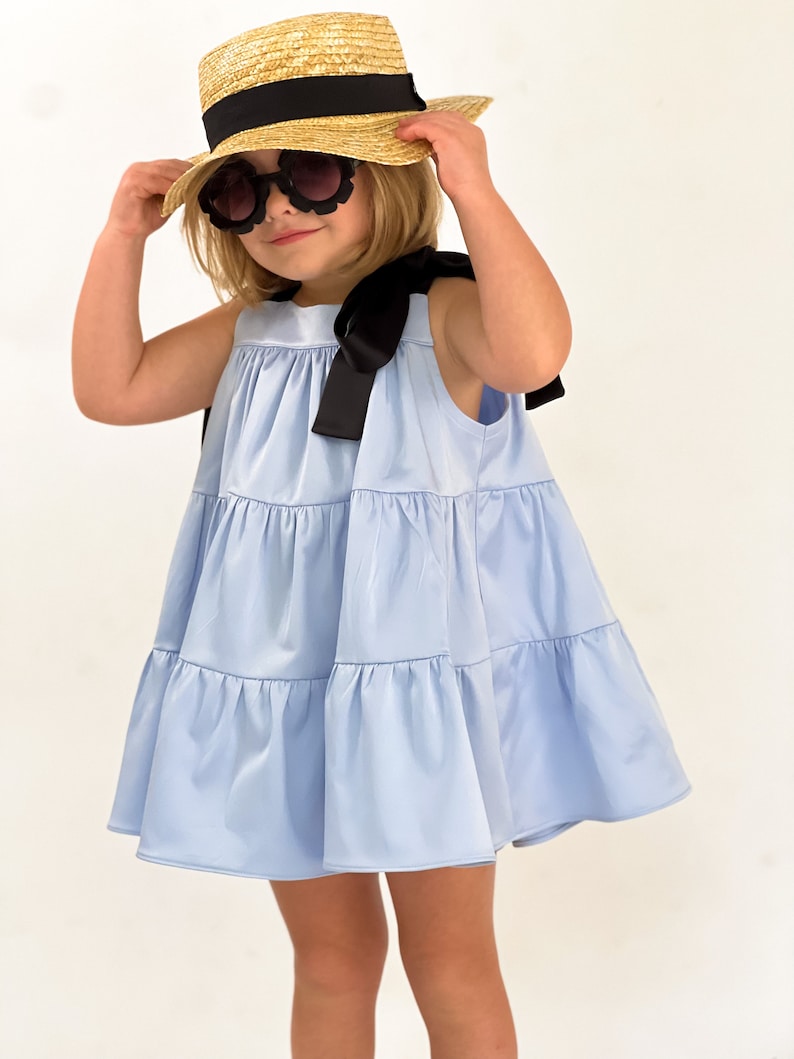 Girls Shoulder Straps Embellished A-Line Midi Dress