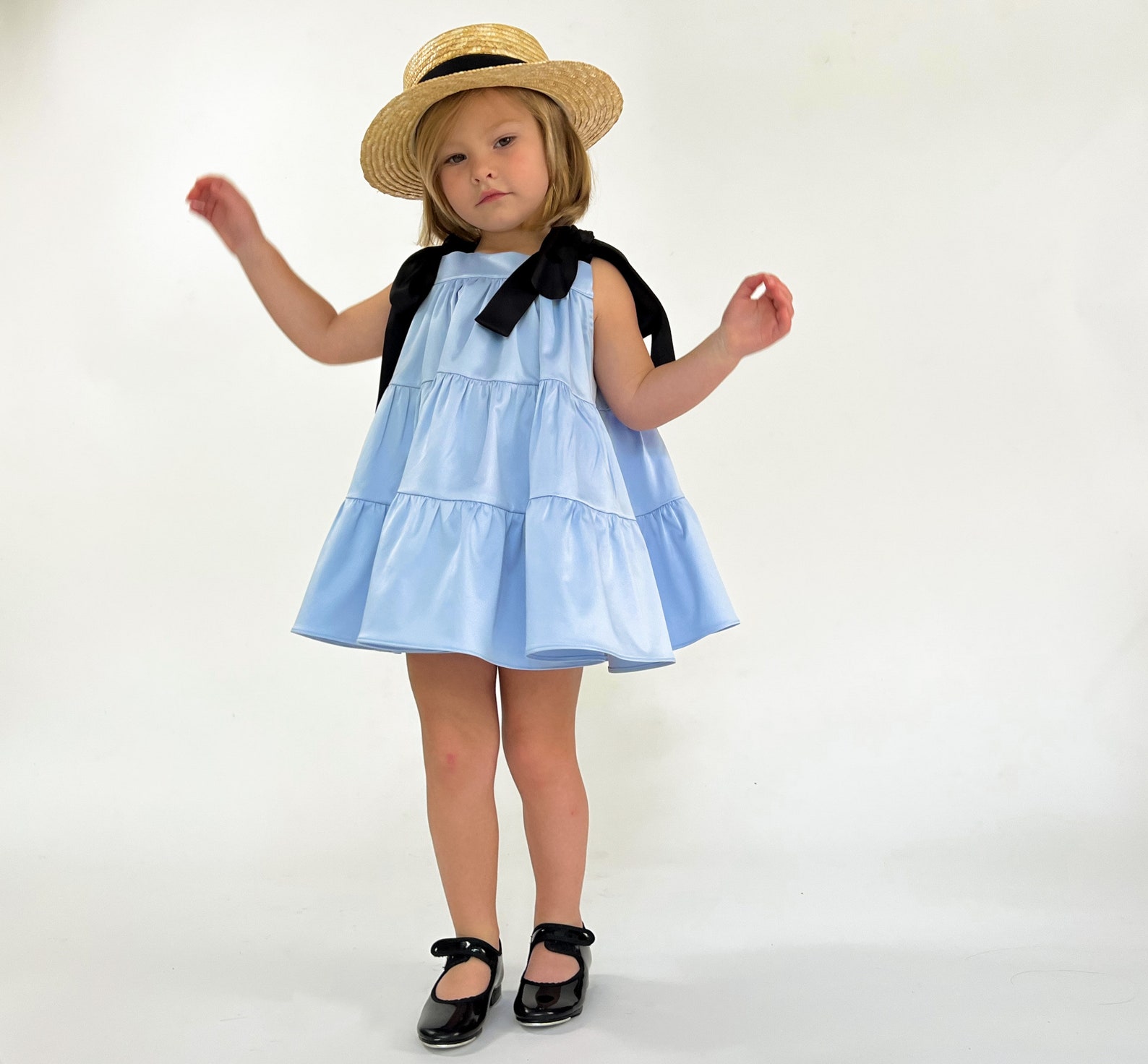 Girls Tiered Shoulder Strap A-line Dress PDF Sewing Pattern - Etsy