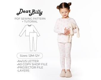 Kids Long Johns Sewing Pattern • Baby & Toddler Thermal Set (PDF Pattern)