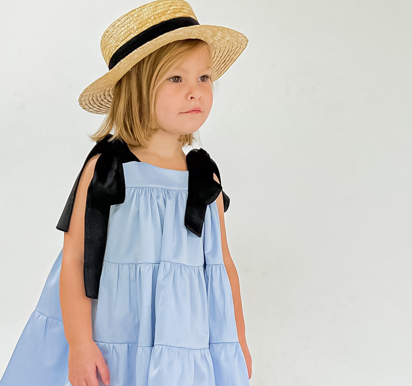 Girls Tiered Shoulder Strap A-line Dress PDF Sewing Pattern - Etsy