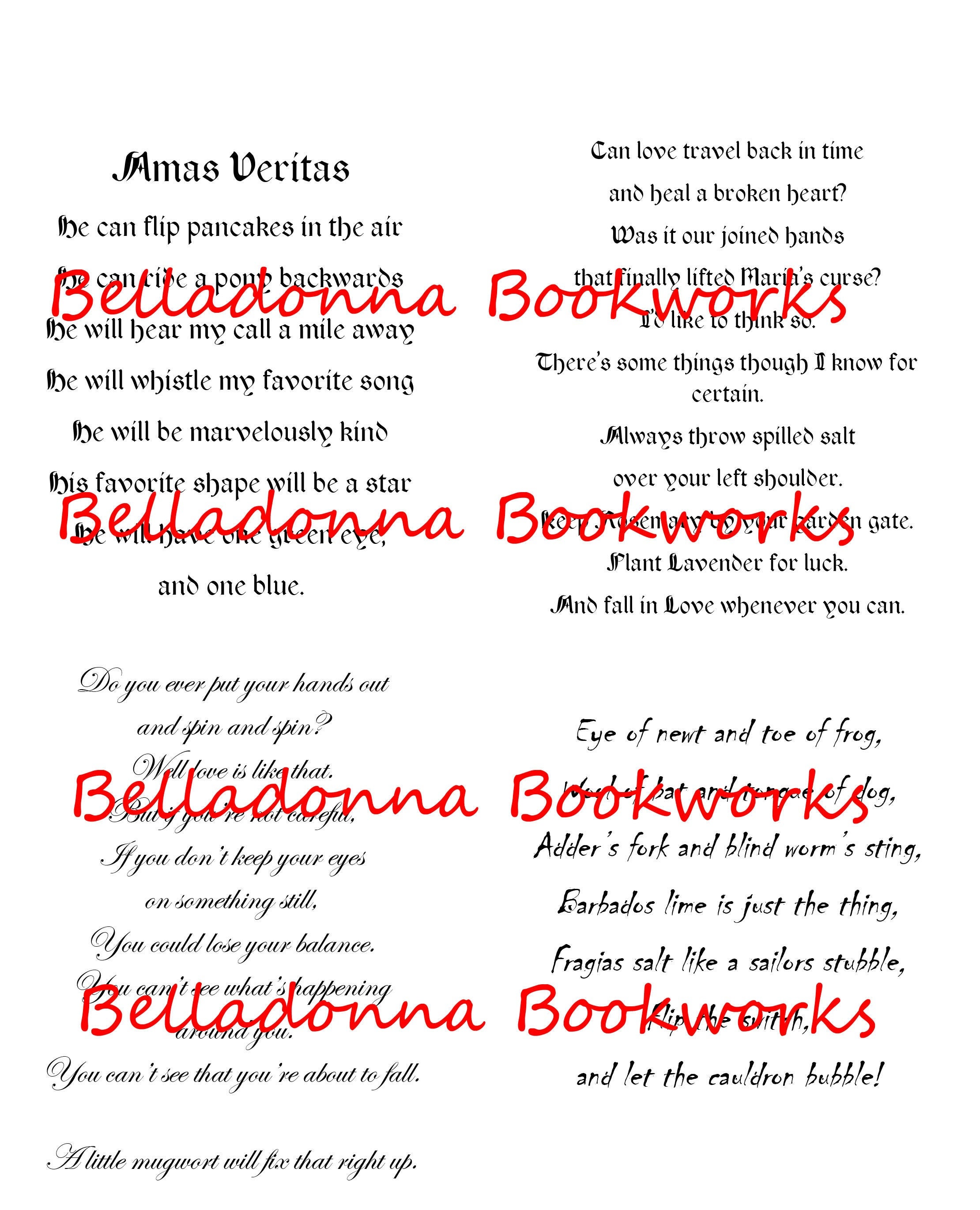 Practical Magic Movie Quotes, digital download, 5 pages over 50 quotes