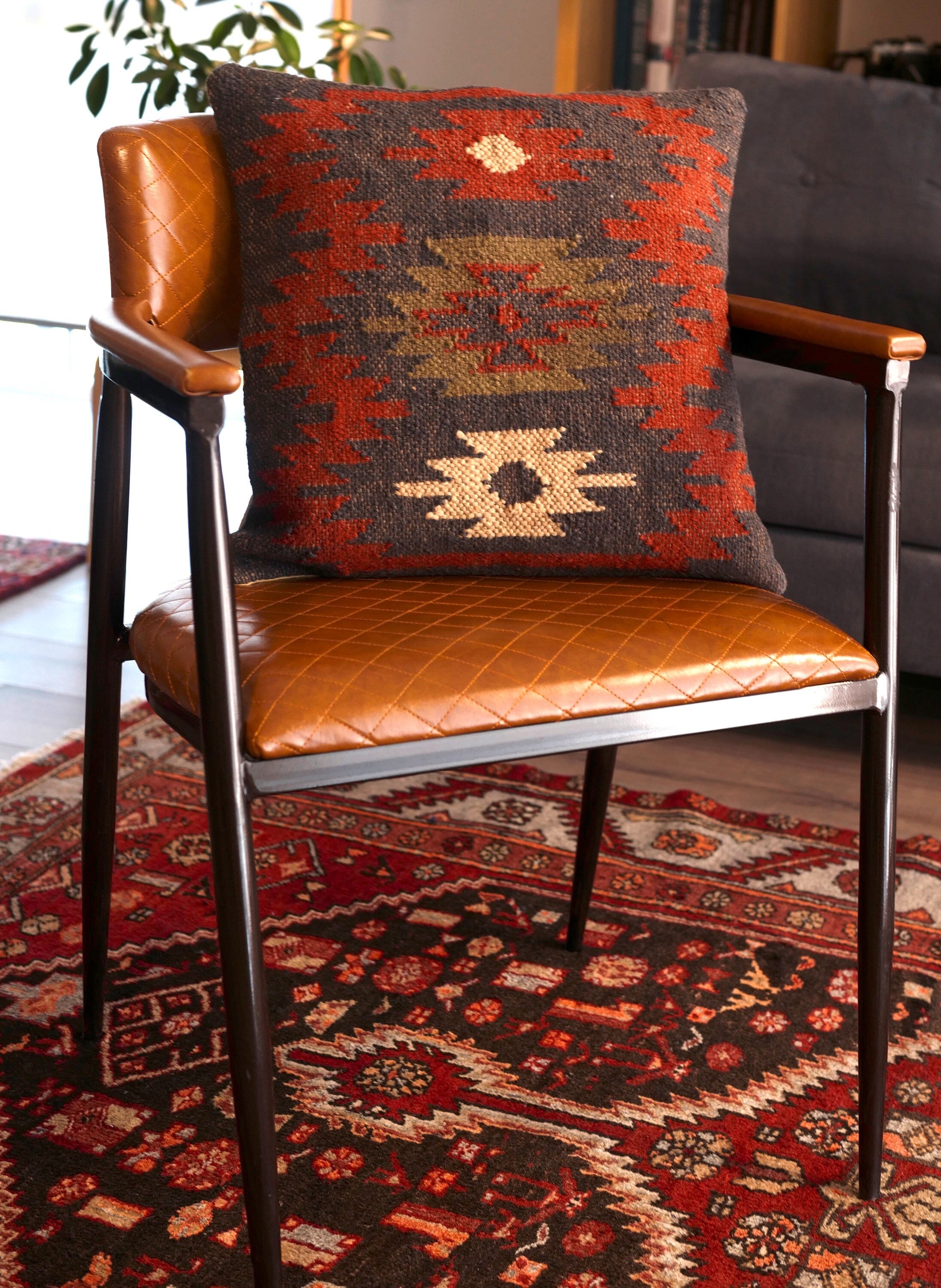 Design Art Abstrait orange sarcelle - ensemble de housse de couette