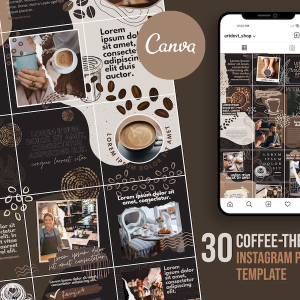 Instagram Puzzle Template - Etsy