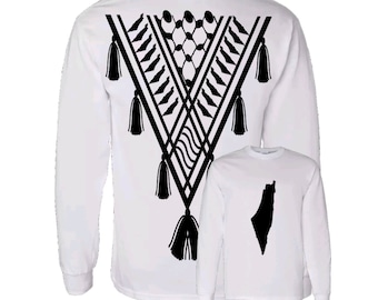 Palestinian Keffiyeh Hatta Shemagh Kuffiya Crewneck Unisex - Palestine Shirt - Palestine Gift - Palestine Crewneck - Youth - Adults