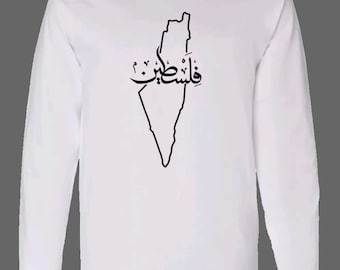 Falasteen Palestine Crewneck Long Sleeve Shirt Unisex - Palestine Shirt - Palestine Gift - Palestine Crewneck - Youth - Adults