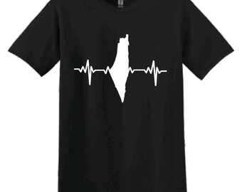 Palestine Heartbeat T-Shirt Unisex - Palestine Shirt - Palestine Gift - Palestine Crewneck - Youth - Adults