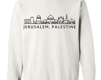 Jerusalem AlQuds Palestine Sweatshirt Unisex - Palestine Shirt - Palestine Gift - Palestine Crewneck - Youth - Adults