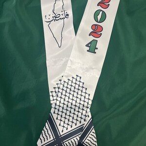 Palestine Keffiyeh Hatta Image Graduation Stole Falasteen Grad Stole Sash Custom Year Shemagh image 2